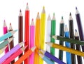 Multiple colored pencils