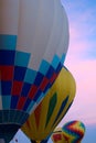Multiple colorful hotair balloons