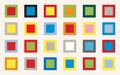 Multiple colorful square vector elements set Royalty Free Stock Photo