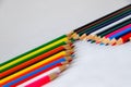 Multiple colour pencil in white background Royalty Free Stock Photo