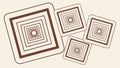 Multiple Concentric Squares Retro Abstract Design, vector design Generative AI Royalty Free Stock Photo