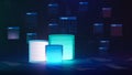 Multiple database is placed on Relational database tables Royalty Free Stock Photo