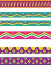 Multiple Decorative Borders in Bright, Vibrant Colors and Patterns