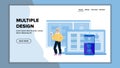 Multiple Design Developing And Create Man Vector Royalty Free Stock Photo