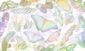 Colourful Chaotic random Butterflies Background Template