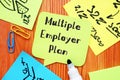 Multiple Employer Plan MEP phrase on the page Royalty Free Stock Photo