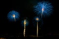 Multiple fireworks Royalty Free Stock Photo