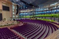 Multiple floors with color coded seats of the new Auditorium of Deeper Life Bible Church Gbagada Lagos Nigeria Royalty Free Stock Photo