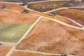 Paso Robles Fall Vineyards viewed from an airplane - amazing autumn colors Royalty Free Stock Photo