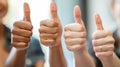 The thumbs up gesture.AI generated image Royalty Free Stock Photo