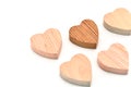Multiple heart-shaped timber
