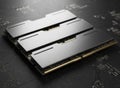 Multiple high performance RAM modules on circuit board illustration Royalty Free Stock Photo