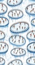 Multiple Ice Rinks with Skaters Illustration Royalty Free Stock Photo