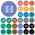 Multiple image selection with checkboxes round flat multi colored icons Royalty Free Stock Photo