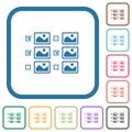Multiple image selection with checkboxes simple icons Royalty Free Stock Photo