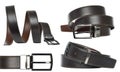 Multiple images of a Men`s belt Royalty Free Stock Photo