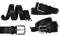Multiple images of a Men`s belt Royalty Free Stock Photo
