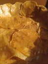 Multiple  indian home made potato papad Royalty Free Stock Photo