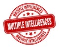 multiple intelligences stamp. multiple intelligences round grunge sign. Royalty Free Stock Photo