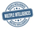 multiple intelligences stamp. multiple intelligences round grunge sign. Royalty Free Stock Photo