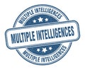 multiple intelligences stamp. multiple intelligences round grunge sign. Royalty Free Stock Photo