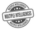 multiple intelligences stamp. multiple intelligences round grunge sign. Royalty Free Stock Photo