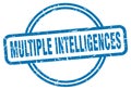 multiple intelligences stamp. multiple intelligences round grunge sign. Royalty Free Stock Photo