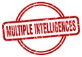 multiple intelligences stamp. multiple intelligences round grunge sign. Royalty Free Stock Photo