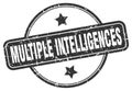 multiple intelligences stamp. multiple intelligences round grunge sign. Royalty Free Stock Photo