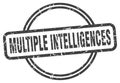 multiple intelligences stamp. multiple intelligences round grunge sign. Royalty Free Stock Photo