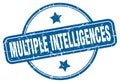 multiple intelligences stamp. multiple intelligences round grunge sign. Royalty Free Stock Photo