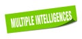 multiple intelligences sticker. multiple intelligences square sign. multiple intelligences Royalty Free Stock Photo