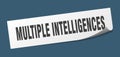 multiple intelligences sticker. multiple intelligences square sign. multiple intelligences Royalty Free Stock Photo