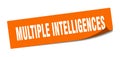 multiple intelligences sticker. multiple intelligences square sign. multiple intelligences Royalty Free Stock Photo