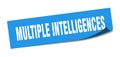 multiple intelligences sticker. multiple intelligences square sign. multiple intelligences Royalty Free Stock Photo
