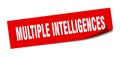 multiple intelligences sticker. multiple intelligences square sign. multiple intelligences Royalty Free Stock Photo