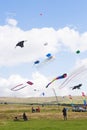 Multiple kites being flown in the sky Royalty Free Stock Photo