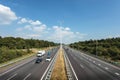 Multiple lane highway in The Netherlands Royalty Free Stock Photo