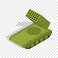 Multiple launch rocket system isometric icon