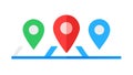 Multiple Location Map Pins Icon Set, vector design Generative AI Royalty Free Stock Photo