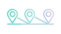 Multiple Location Pin Icons, for Maps, Navigation, and Point of Interest, vector design Generative AI Royalty Free Stock Photo
