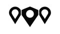 Multiple Location Pins Icon. Map Navigation Points, vector design Generative AI Royalty Free Stock Photo