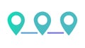 Multiple Location Pins: Navigate Maps Mark Points of Interest Vector Design Generative AI Royalty Free Stock Photo