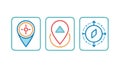 Multiple Location Pins for Navigation and Mapping, vector design Generative AI Royalty Free Stock Photo