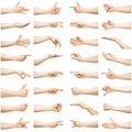 Multiple male hand gestures