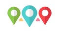Multiple Map Pins Icon for Location and Geographic Points, vector design Generative AI Royalty Free Stock Photo