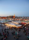 The famous night market in Marrakech, Morocco