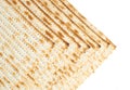 Multiple matza flatbreads lying one over another Royalty Free Stock Photo