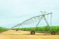 Multiple mobile irrigation system in a sugar cane field