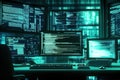 Multiple Monitors Displaying Complex Code: Software Development, Programming, Coding, Web Development, Technology,